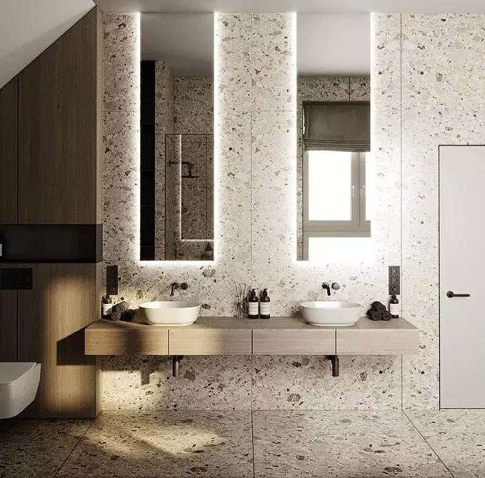 如何在浴室，厨房和走廊的内部使用Tilezzo瓷砖（44张） 13410_39