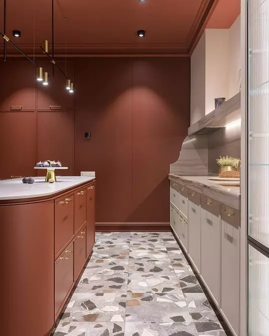 Πώς να χρησιμοποιήσετε το κεραμίδι Tilezzo στο εσωτερικό του μπάνιου, κουζίνα και διάδρομο (44 φωτογραφίες) 13410_63