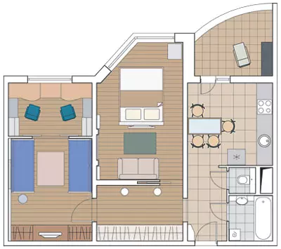 Limang disenyo ng mga proyekto ng mga apartment sa bahay ng copet-m sail