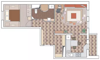 Cuatro proyectos de diseño de apartamentos en la casa del panel HMS-1.
