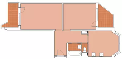पी -44 टी श्रृंखला के पैनल आवासीय भवन में अपार्टमेंट की चार डिजाइन परियोजनाएं