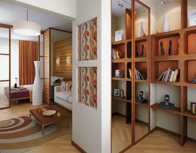 Vijf ontwerpprojecten van appartementen met twee kamers