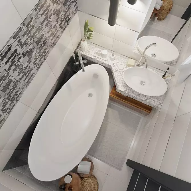 Tuvaletsiz küçük banyo tasarımı (52 fotoğraf) 1368_22