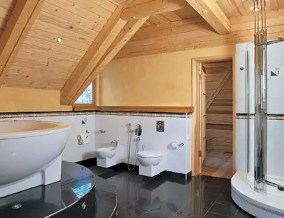 Fürdőszobák elrendezése faházakban