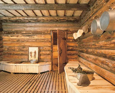 Arrangement of bathrooms in wooden houses