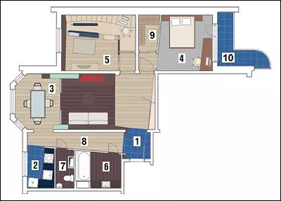 Apartamento de tres cuartos na casa da serie P-3M 13856_31