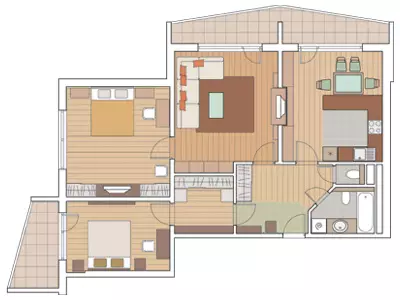 兩臥室公寓在P111系列的房子裡