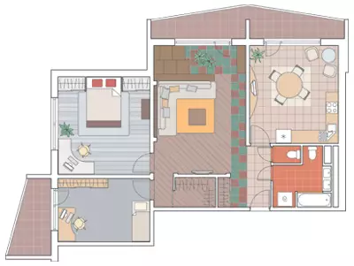 Appartement met 2 Slaapkamers in het huis van de P111-serie