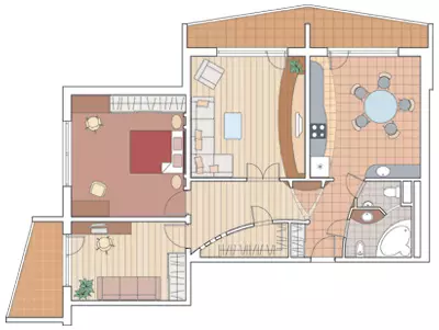 兩臥室公寓在P111系列的房子裡