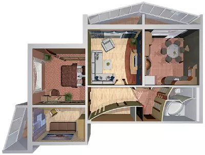 Appartamento con due camere da letto nella casa della serie P111
