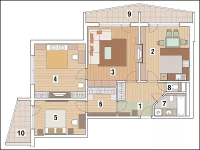 Appartemint mei twa sliepkeamer yn it hûs fan 'e P111-searje 13905_34