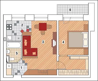 Ett roms leilighet i huset til 81-serien (g.Jekaterinburg) 13947_2