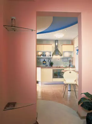 Warna dan garis apartemen kecil