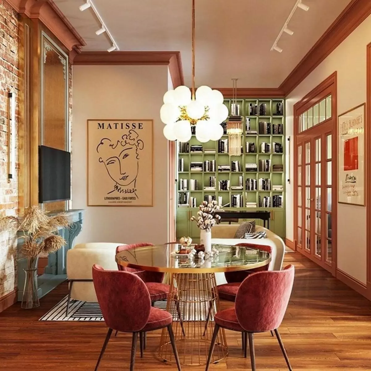 Interiør med brunt gulv: Velg en dekorasjonspalett som designere 1400_79