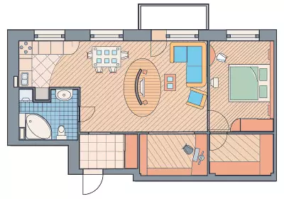 Herontwikkeling van 'n drie-slaapkamer woonstel in die Huis van Series II-29