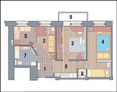 Seri II-29 evinde üç yatak odalı bir dairenin yeniden geliştirilmesi 14259_20