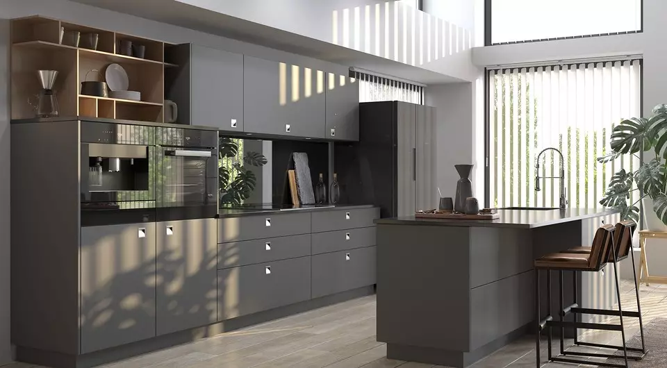 Glossy atau matte: apakah fasad dapur untuk dipilih? 1427_8