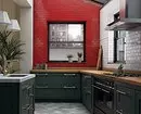 Brendshme për trim: 70 foto të kuzhinave të zezë dhe të kuqe 1441_105