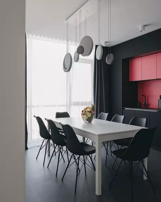 Interior untuk pemberani: 70 foto dapur hitam dan merah 1441_113