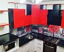 Sisustus Brave: 70 kuvaa mustasta ja punaisesta keittiöstä 1441_122