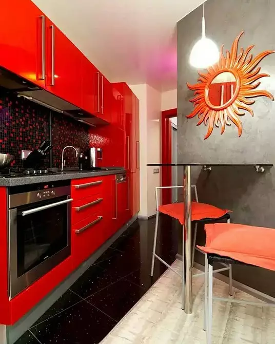 Sisustus Brave: 70 kuvaa mustasta ja punaisesta keittiöstä 1441_133