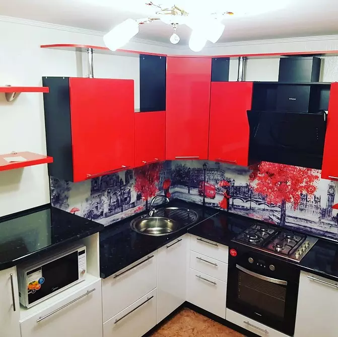 Interior for brave: 70 photos of black and red kitchens 1441_137