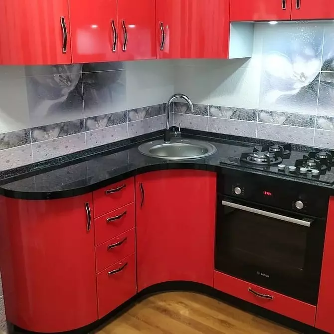 勇敢的内饰：黑色和红色厨房的70张照片 1441_143