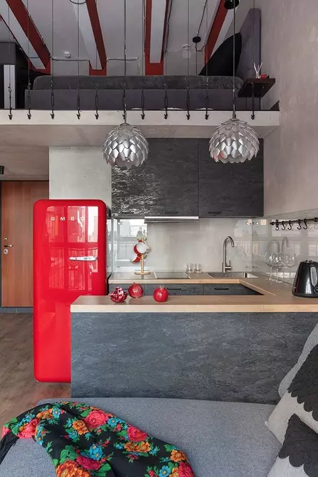 Interior untuk berani: 70 gambar dapur hitam dan merah 1441_26