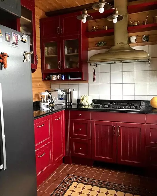 Interieur voor dapper: 70 foto's van zwarte en rode keukens 1441_59
