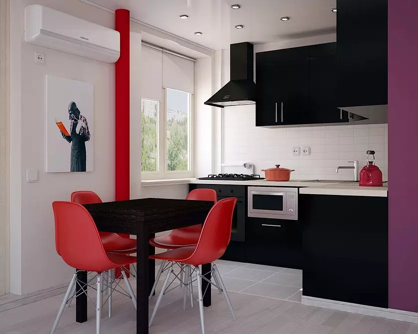 Interni per Brave: 70 foto di cucine nere e rosse 1441_76