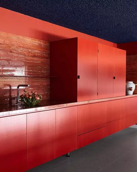 Interior untuk berani: 70 gambar dapur hitam dan merah 1441_87
