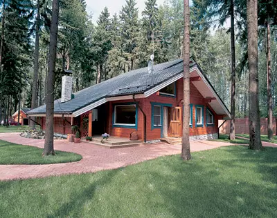 芬蘭屋頂下的小木屋