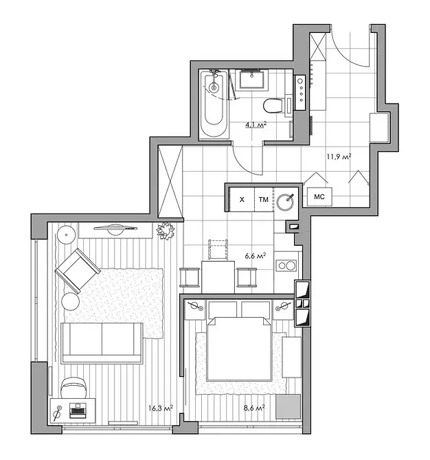 7 Appartementen om te huren, welke ontwerpers (u zou hier zeker willen wonen) 1467_100