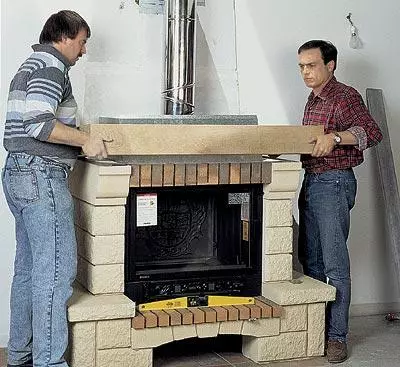 Installation of the fireplace