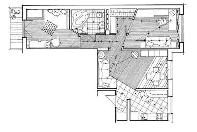 Apartment mit 2 Schlafzimmern im Haus der 121er Serie