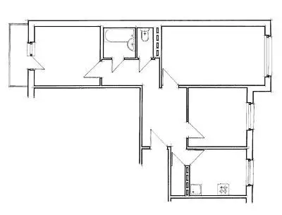 Lägenhet med 2 sovrum i huset i 121-serien