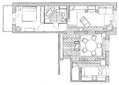 อพาร์ทเมนท์สองห้องนอนในบ้านของชุด 121