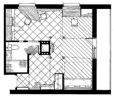 Redevelopment vun engem Raum Appartement an der 1605 Serie