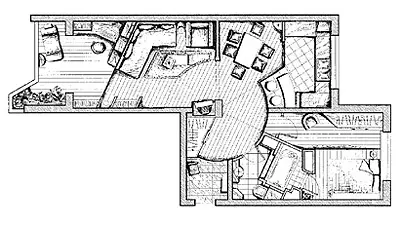 Referencia a un apartamento de dos habitaciones en la casa de la serie P-44.