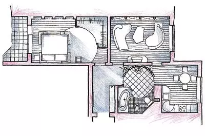 P-44 serieko etxean bi logelako apartamentu baten erreferentzia