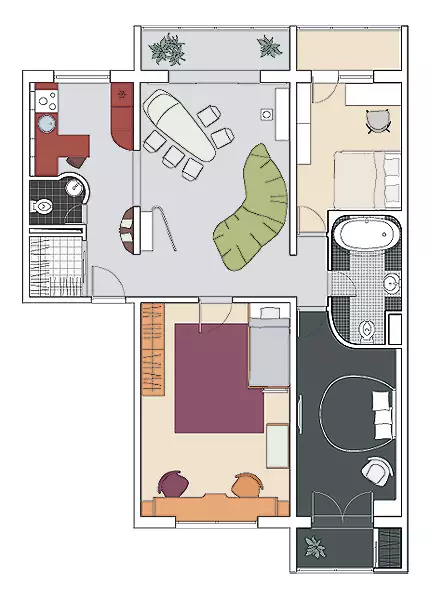 Opat proyék desain apartemen di bumi p-46m