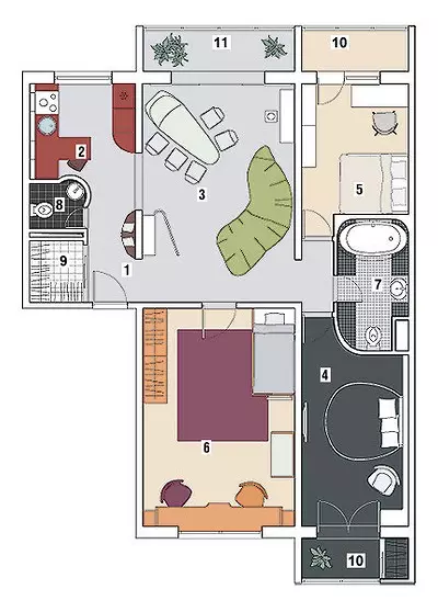 Чотири дизайн-проекту квартир в панельному будинку серії П-46М 15477_32