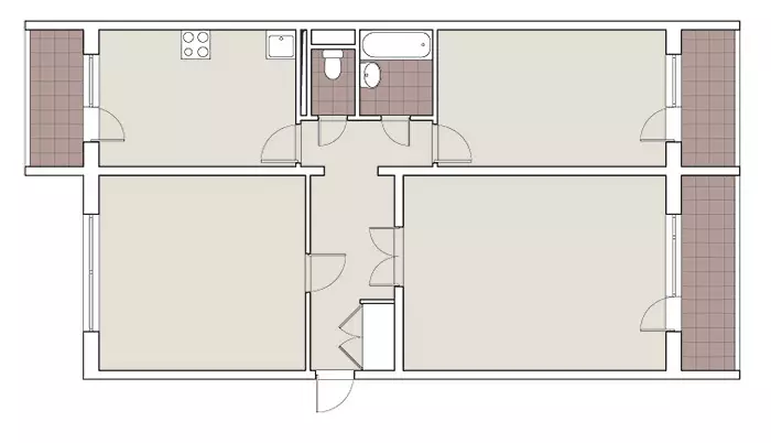 P-46M Panel House公寓的四个设计项目