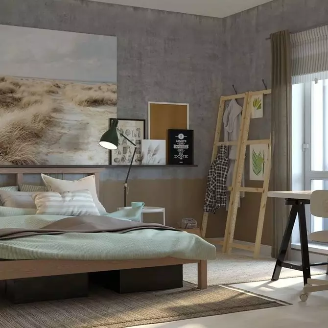 Rahat ve işlevsel bir iç yatak odası oluşturmak için IKEA'dan 10 yatak 1555_115