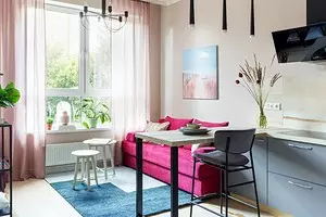 IKEA와 ART MIX : 38 평방 미터의 면적이있는 밝고 특이한 아파트. 미디엄. 1618_1