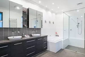 ရေချိုးခန်းထဲမှာဆိုင်းငံ့ထားတဲ့မျက်နှာကျက်လုပ်နည်း - 2 ခြေလှမ်း - အဆင့်ဆင့်ညွှန်ကြားချက်များ 1668_1