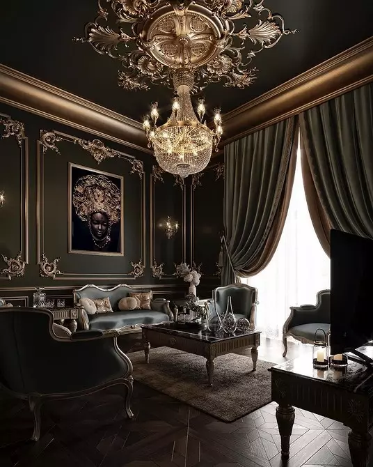Royal Luxury: Ambírsky štýl v interiéri (50 fotografií) 1694_84