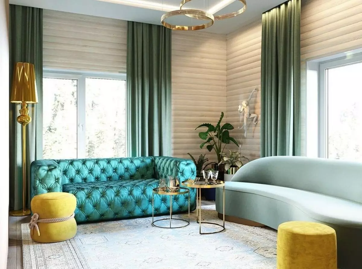 Green curtains in the interior: Tips for choosing and examples for any room 17050_18