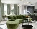Cortines verdes a l'interior: consells per triar i exemples per a qualsevol habitació 17050_24