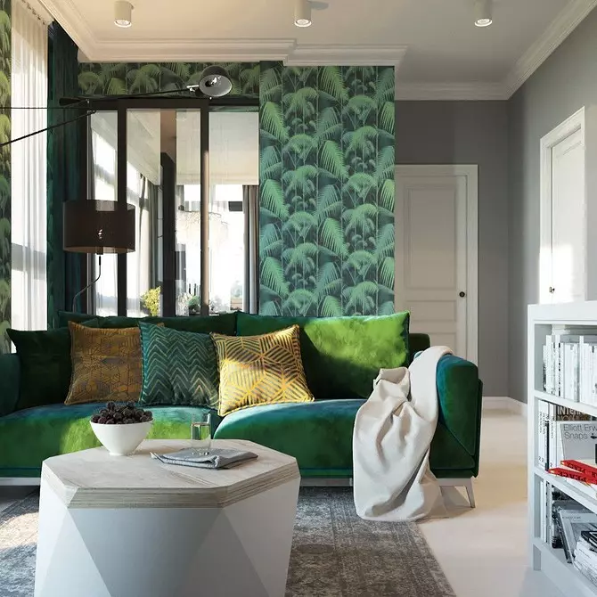 Cortines verdes a l'interior: consells per triar i exemples per a qualsevol habitació 17050_41